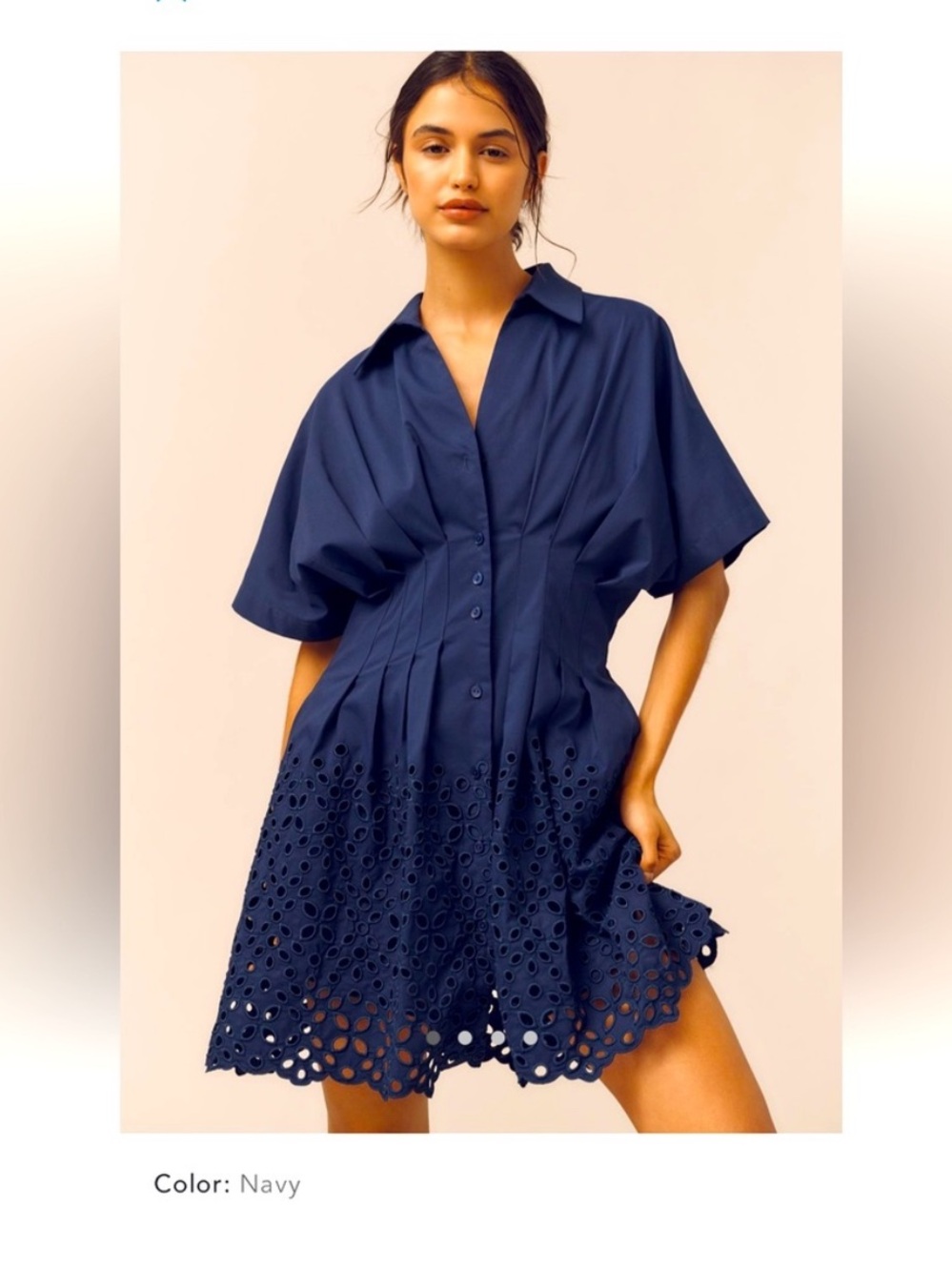 Anthropologie Tobie Navy Dress
